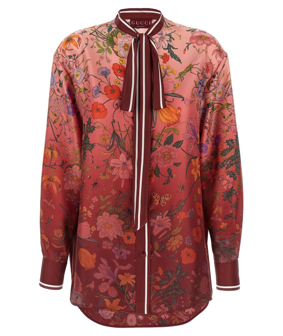 GUCCI Мульти шелковая блузы, фото 1