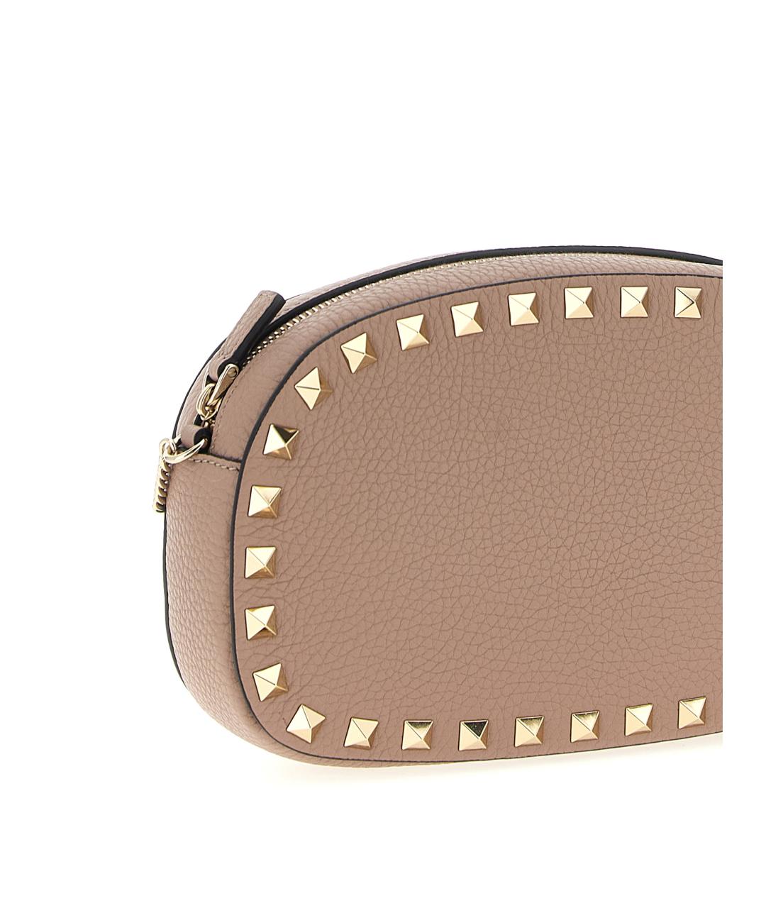 VALENTINO Розовая кожаная сумка через плечо, фото 3