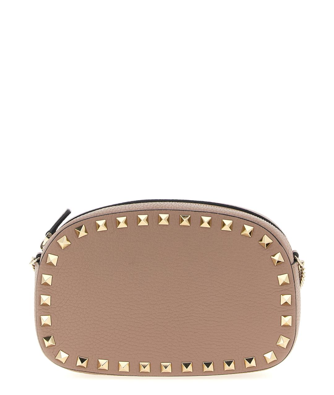 VALENTINO Розовая кожаная сумка через плечо, фото 1