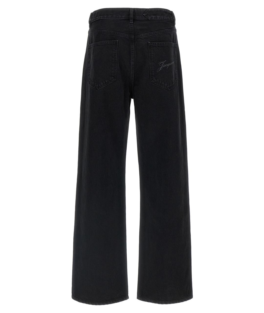 JACQUEMUS Черные хлопковые прямые джинсы, фото 2