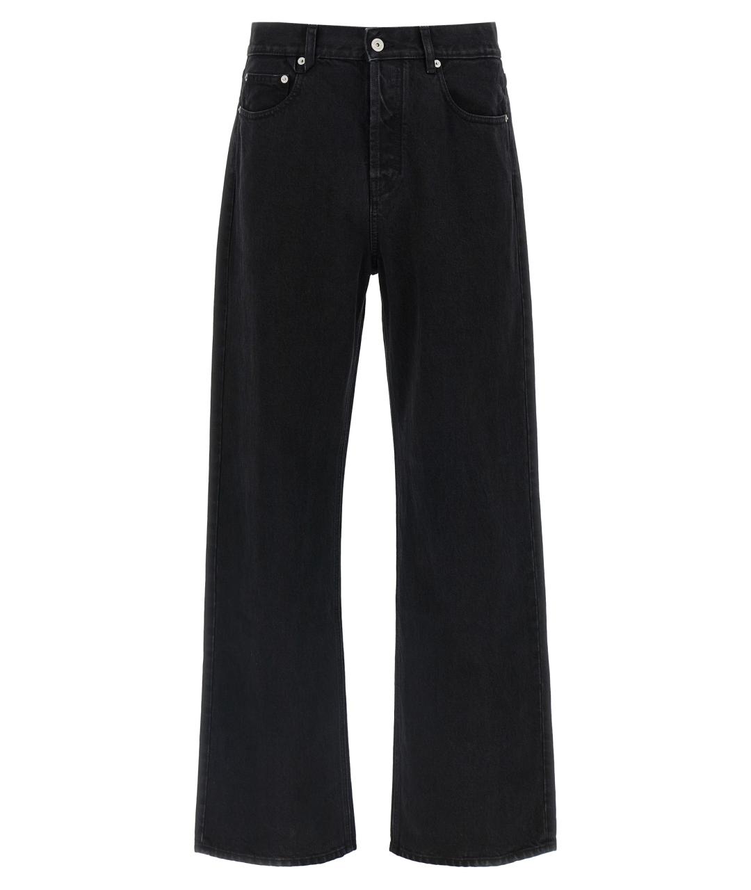 JACQUEMUS Черные хлопковые прямые джинсы, фото 1