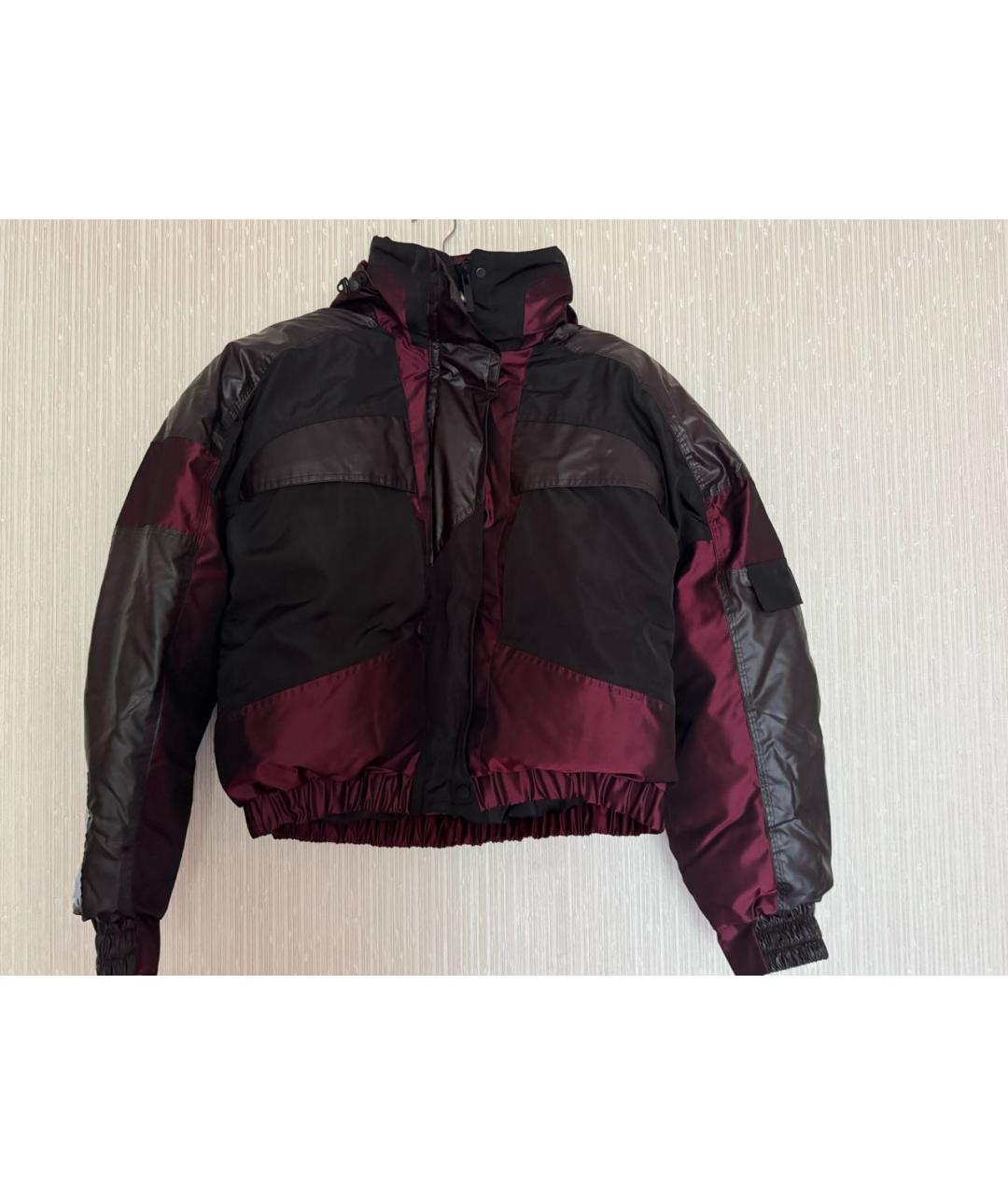 MCQ ALEXANDER MCQUEEN Бордовая полиэстеровая куртка, фото 9