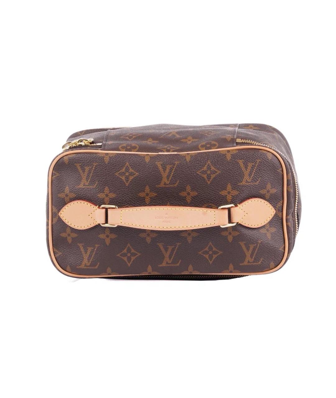 LOUIS VUITTON Коричневая косметичка, фото 5