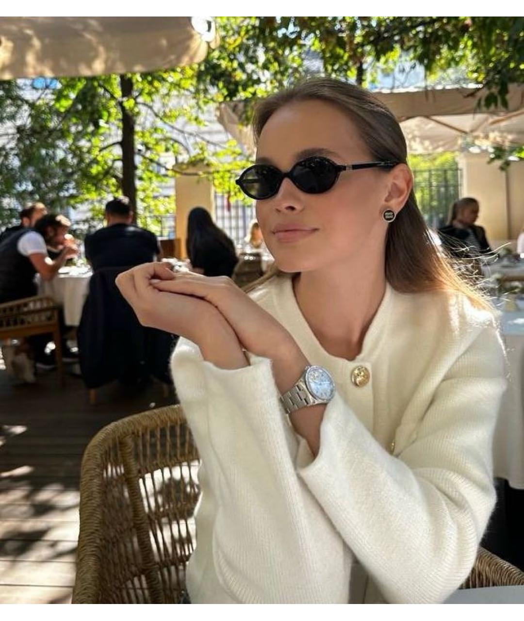 MIU MIU Черные пластиковые солнцезащитные очки, фото 3