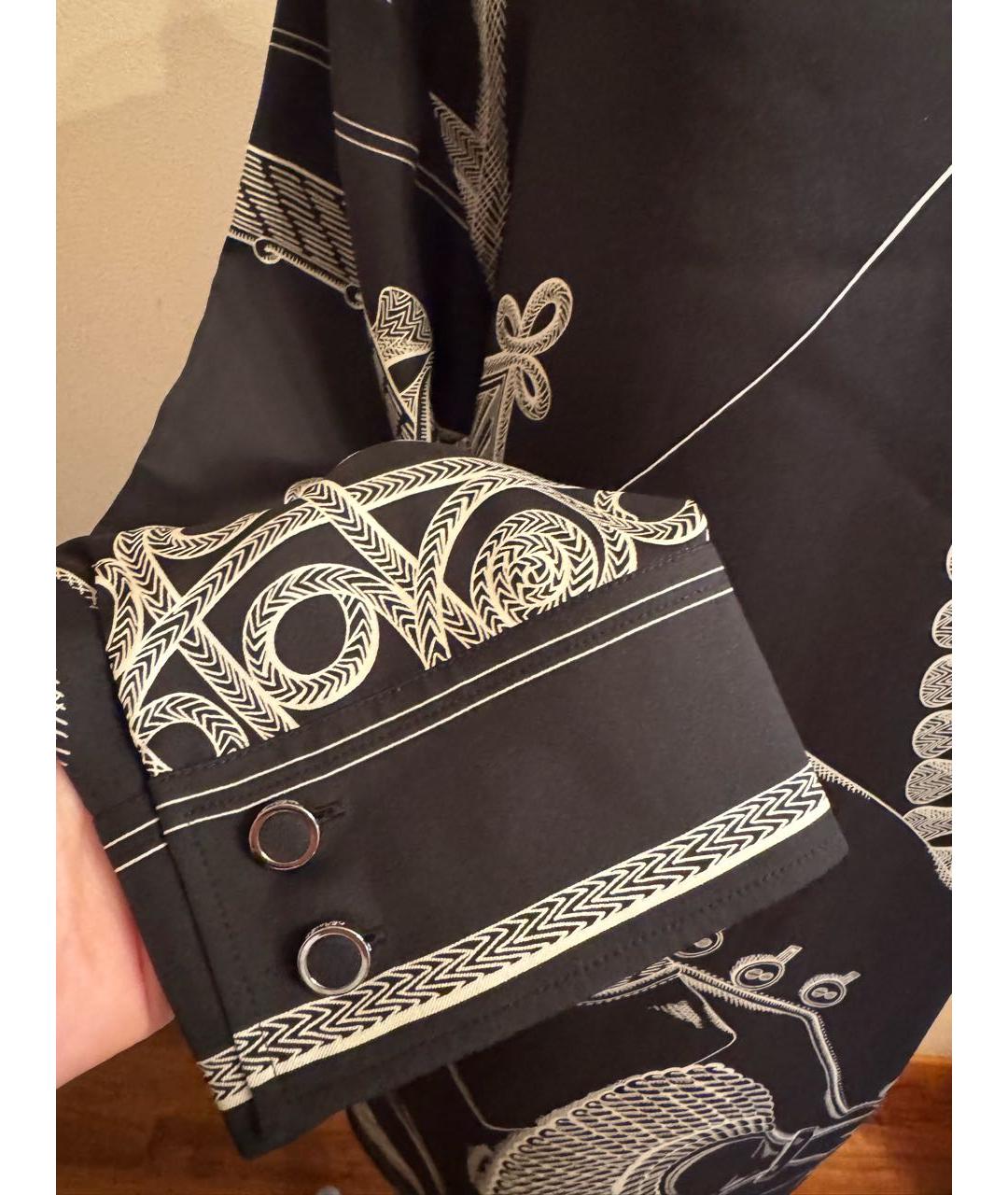 HERMES Черное шелковое платье, фото 4