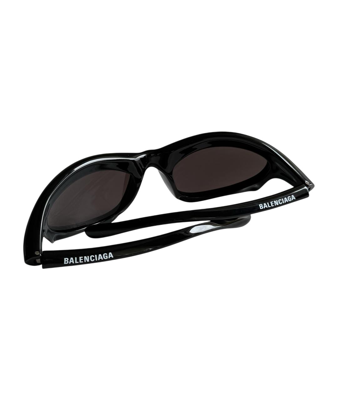 BALENCIAGA Черные пластиковые солнцезащитные очки, фото 4