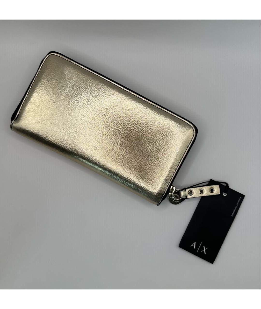 ARMANI EXCHANGE Золотой кошелек из искусственной кожи, фото 9