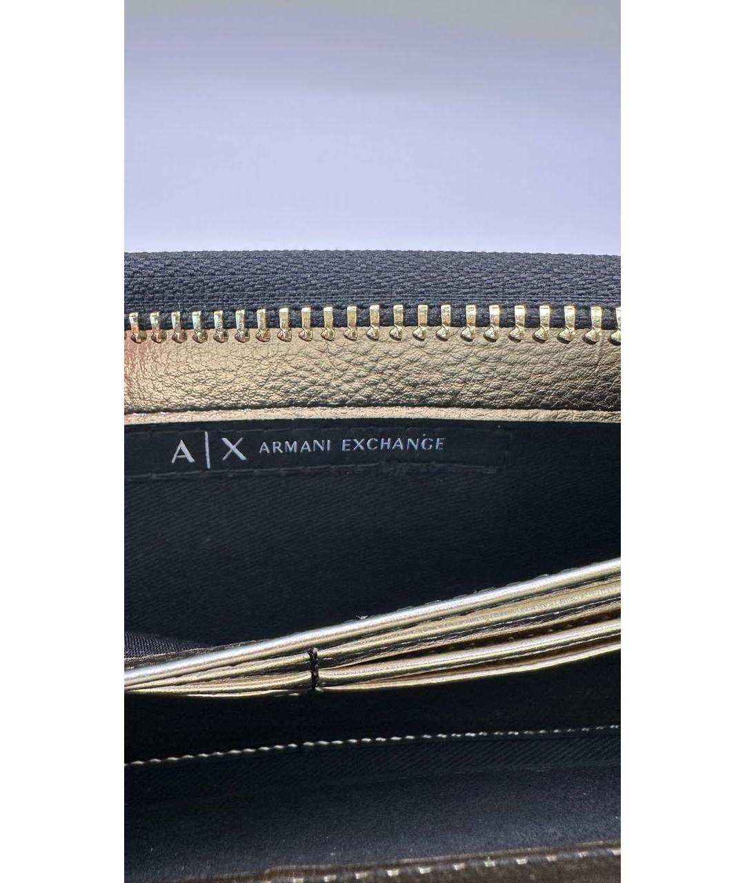 ARMANI EXCHANGE Золотой кошелек из искусственной кожи, фото 5