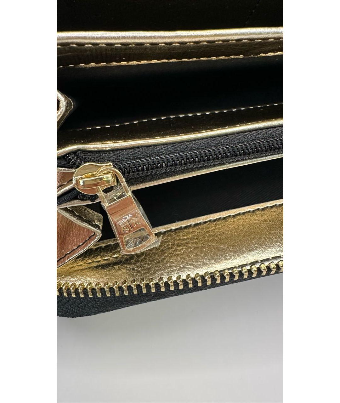 ARMANI EXCHANGE Золотой кошелек из искусственной кожи, фото 4