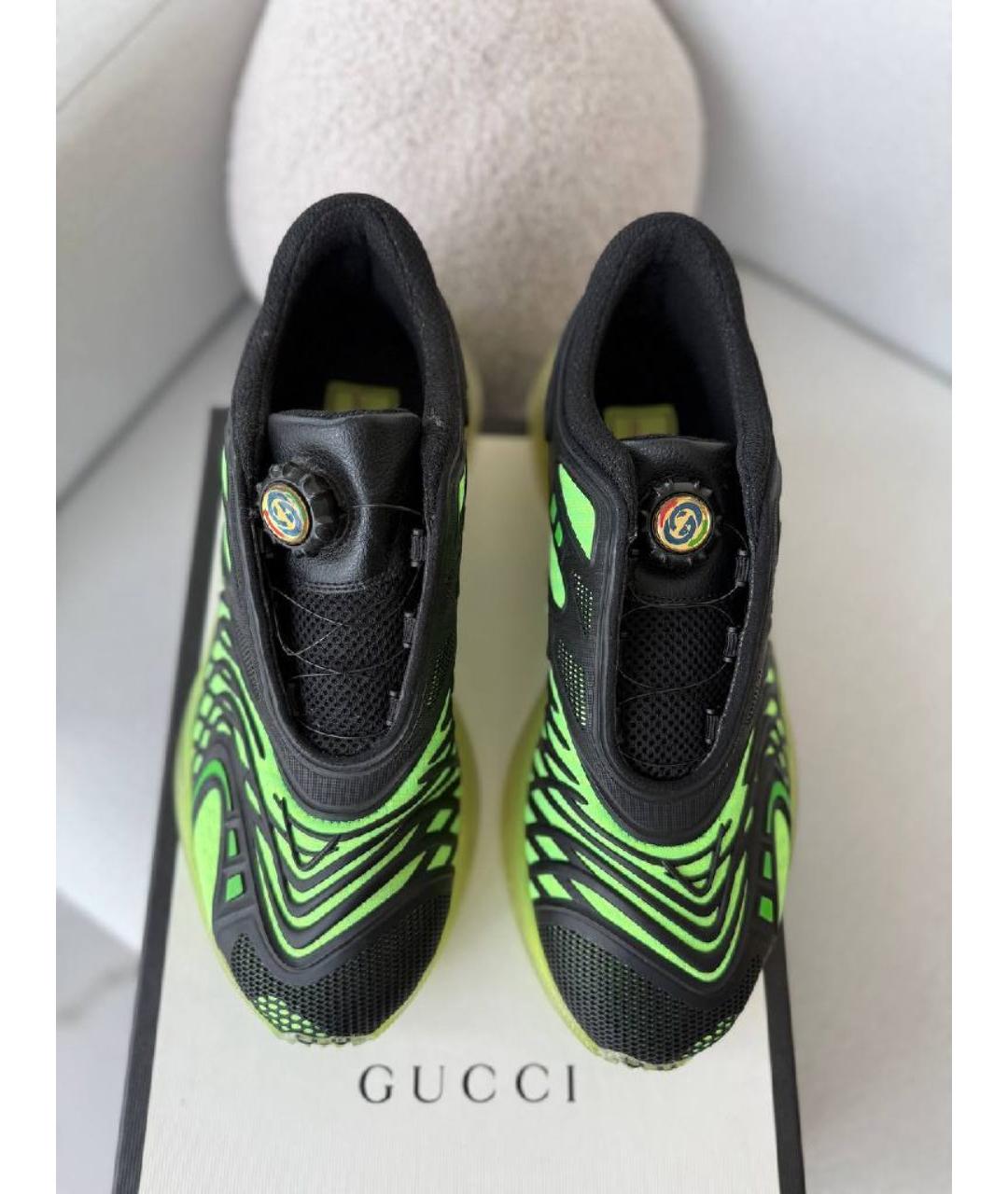 GUCCI Черные низкие кроссовки / кеды, фото 4