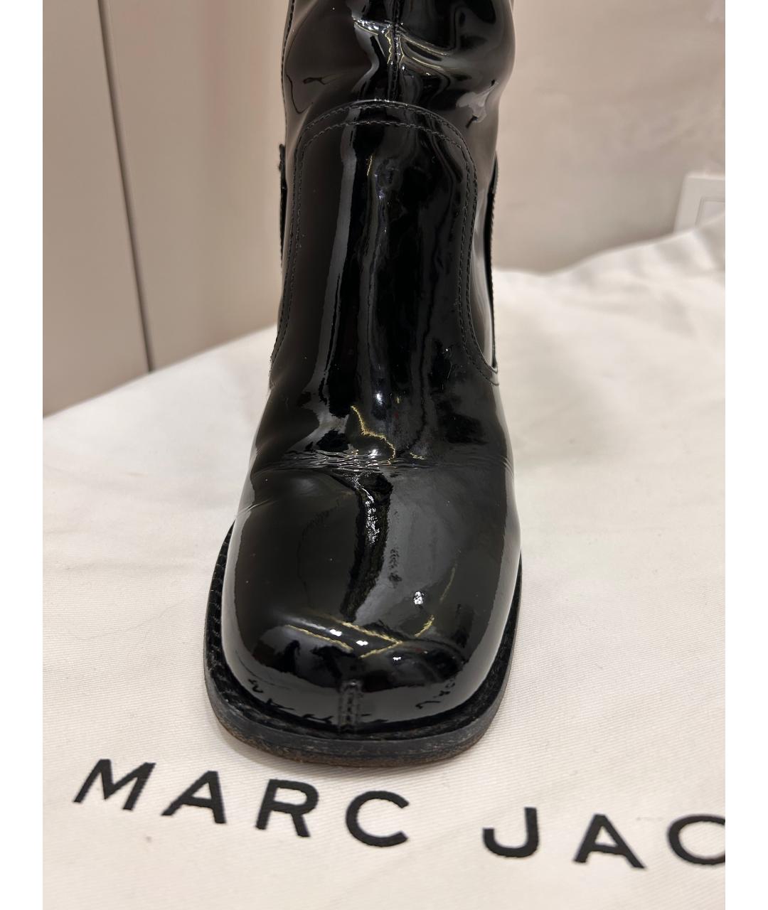 MARC JACOBS Черные сапоги из лакированной кожи, фото 3
