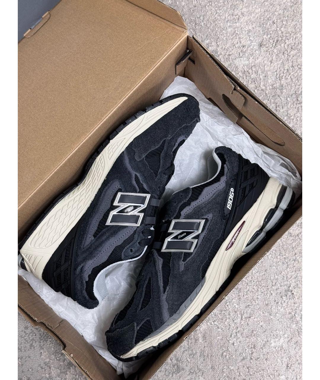 NEW BALANCE Черные замшевые низкие кроссовки / кеды, фото 2