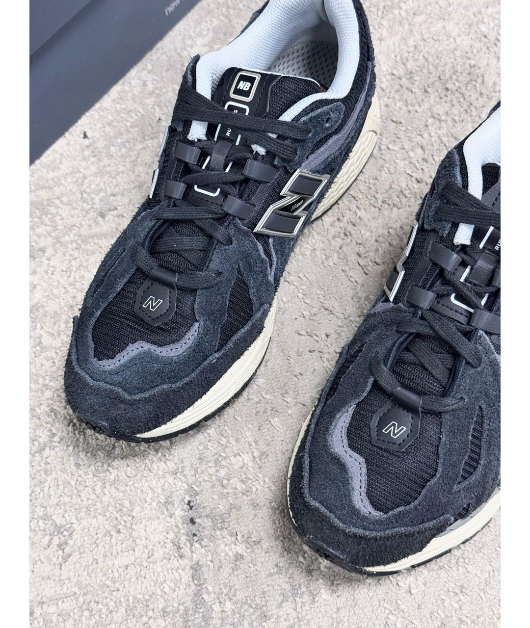 NEW BALANCE Черные замшевые низкие кроссовки / кеды, фото 4