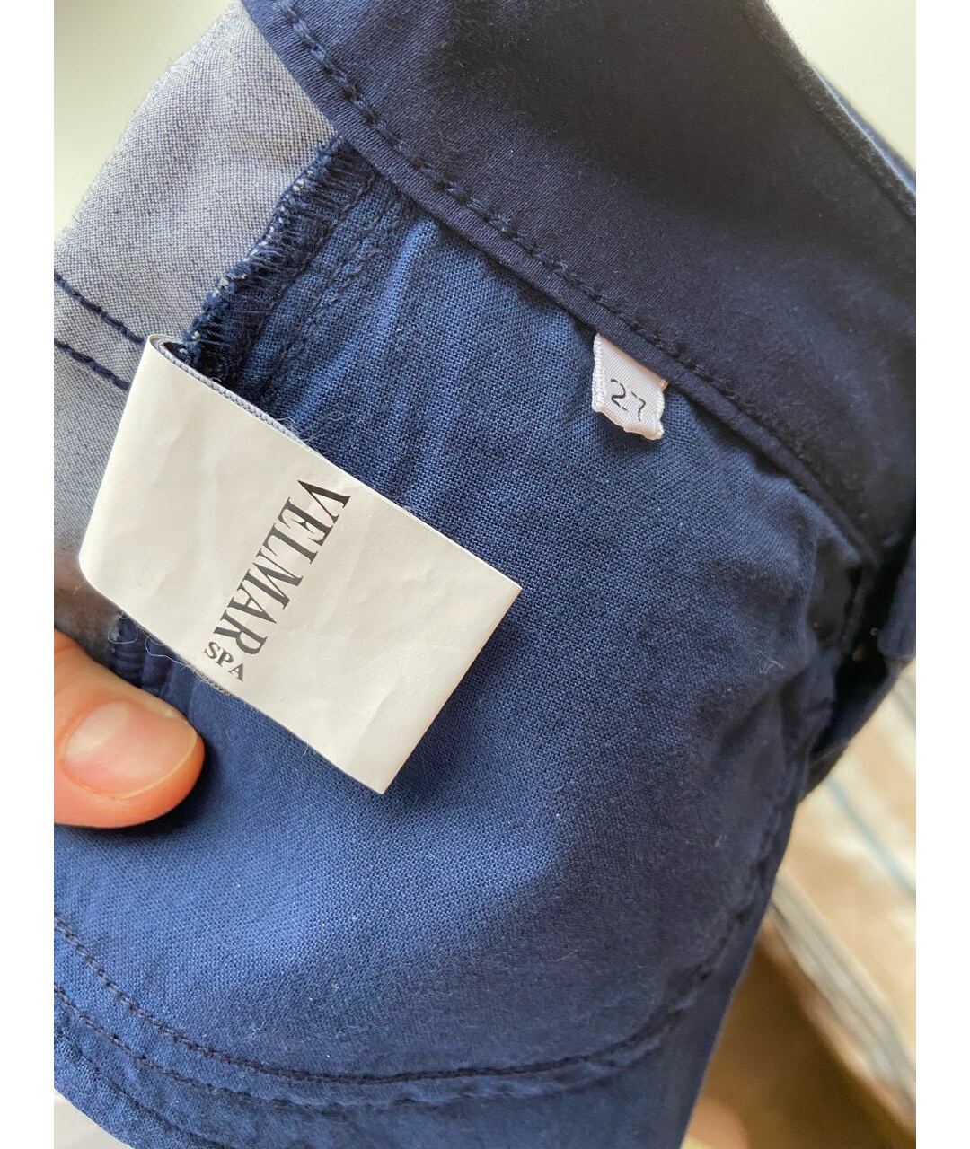 BLUGIRL Синие хлопко-полиэстеровые джинсы клеш, фото 4