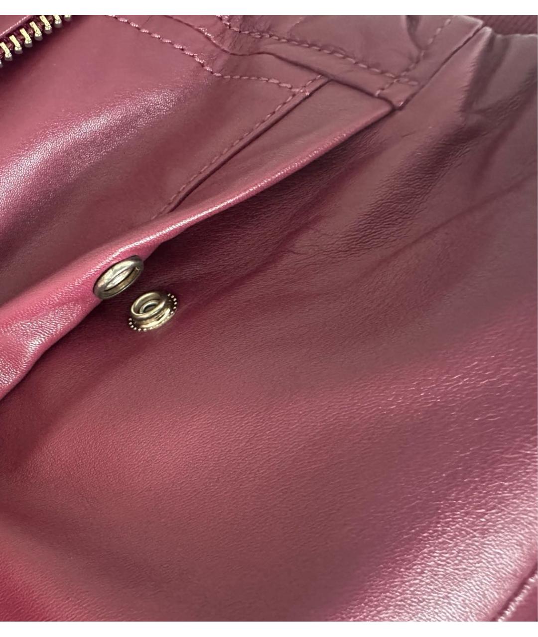 TRUSSARDI JEANS Бордовая кожаная куртка, фото 8