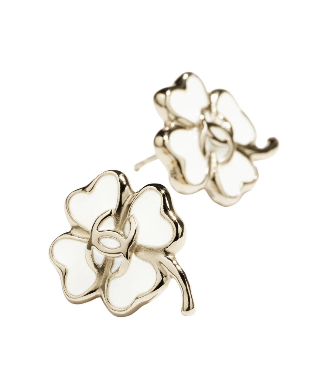 CHANEL Золотые металлические серьги, фото 2