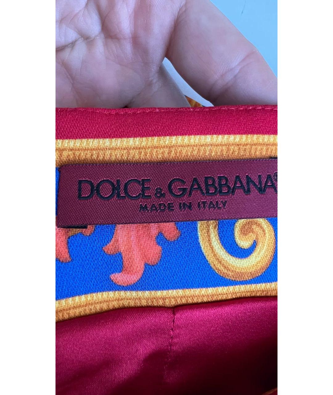 DOLCE&GABBANA Мульти вискозная юбка миди, фото 3