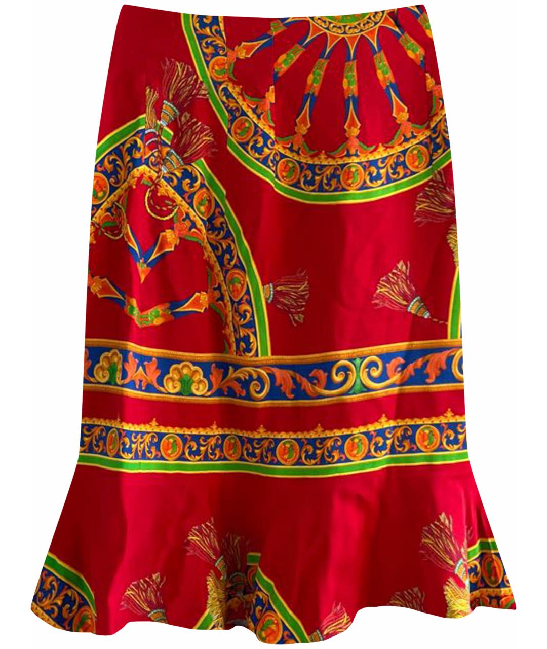 DOLCE&GABBANA Мульти вискозная юбка миди, фото 1