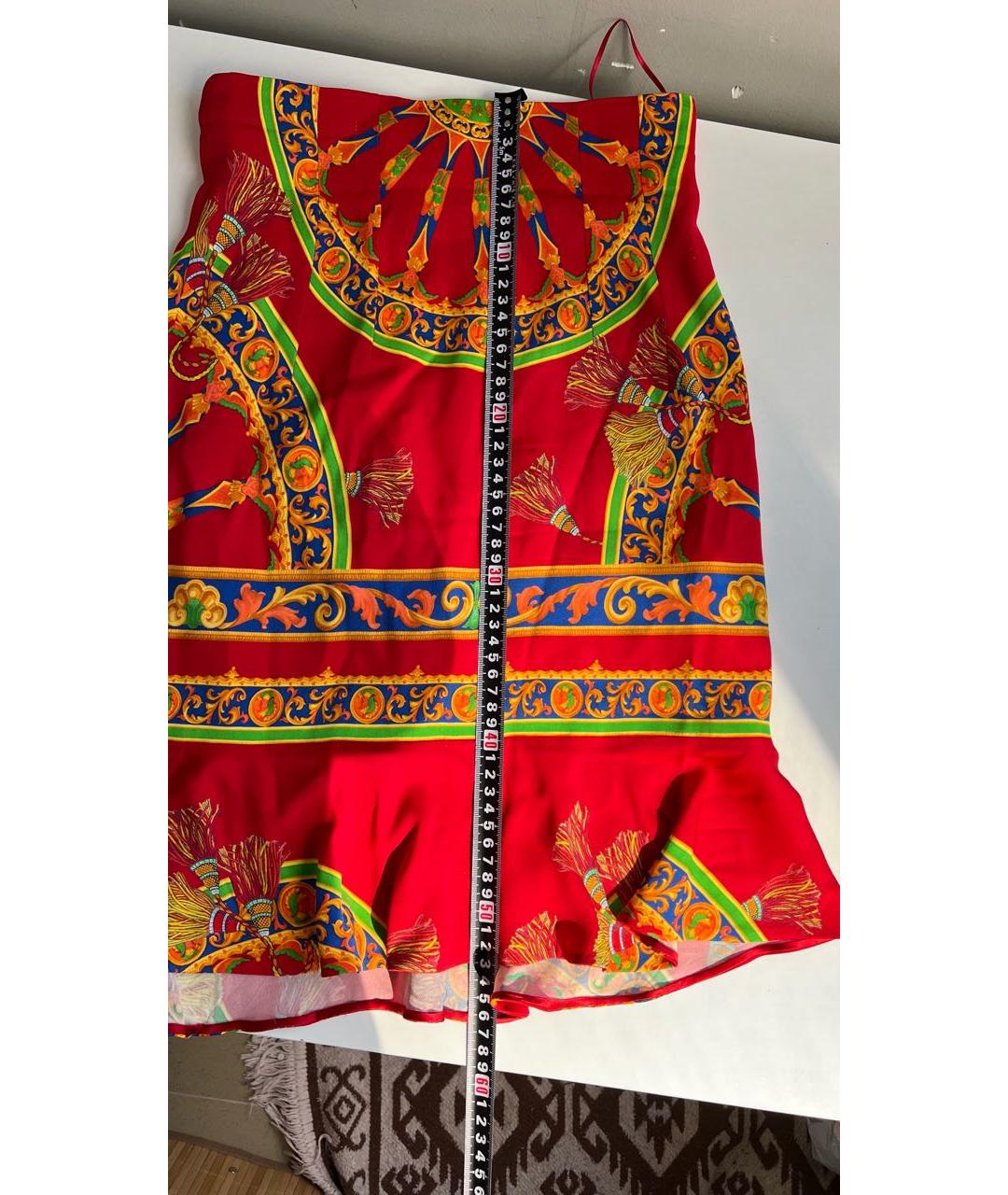 DOLCE&GABBANA Мульти вискозная юбка миди, фото 2