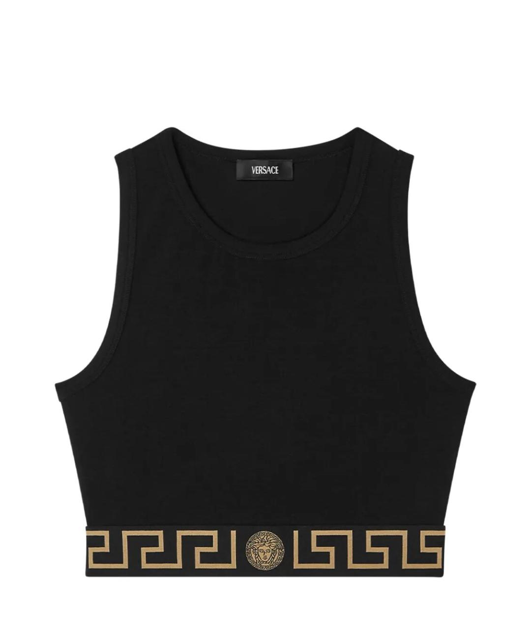 VERSACE Черная хлопковая майка, фото 1