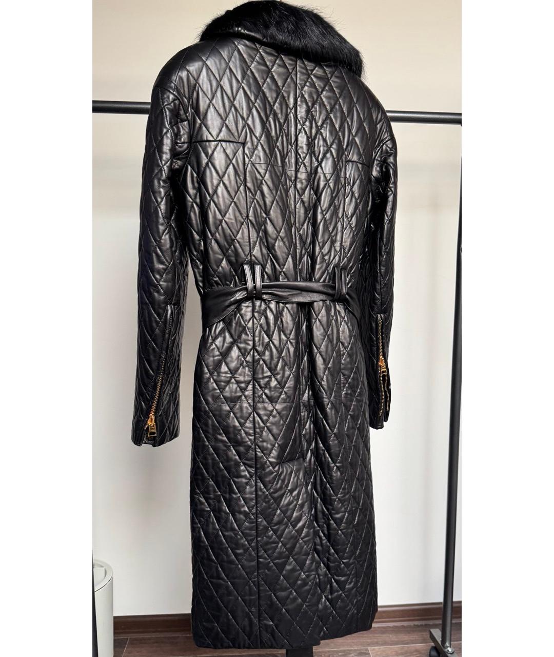 TOM FORD Черное кожаное пальто, фото 2