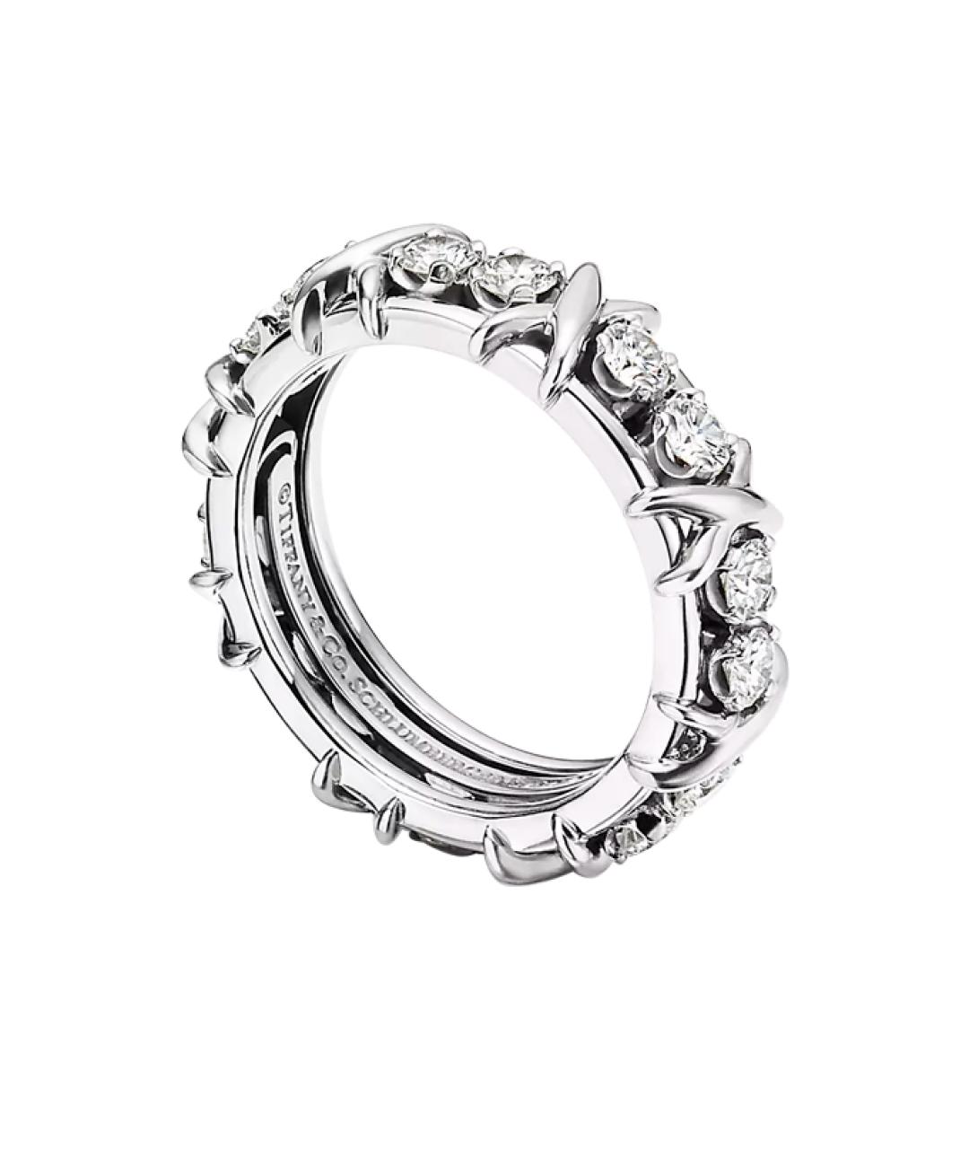 TIFFANY&CO Серебряное платиновое кольцо, фото 2