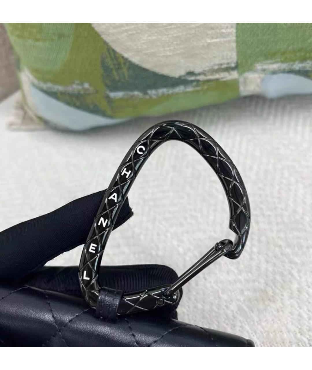 CHANEL Черный кожаный кошелек, фото 8