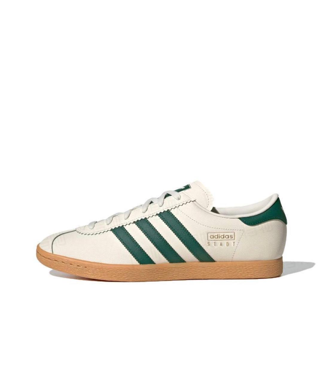 ADIDAS Бежевые кожаные кеды, фото 2