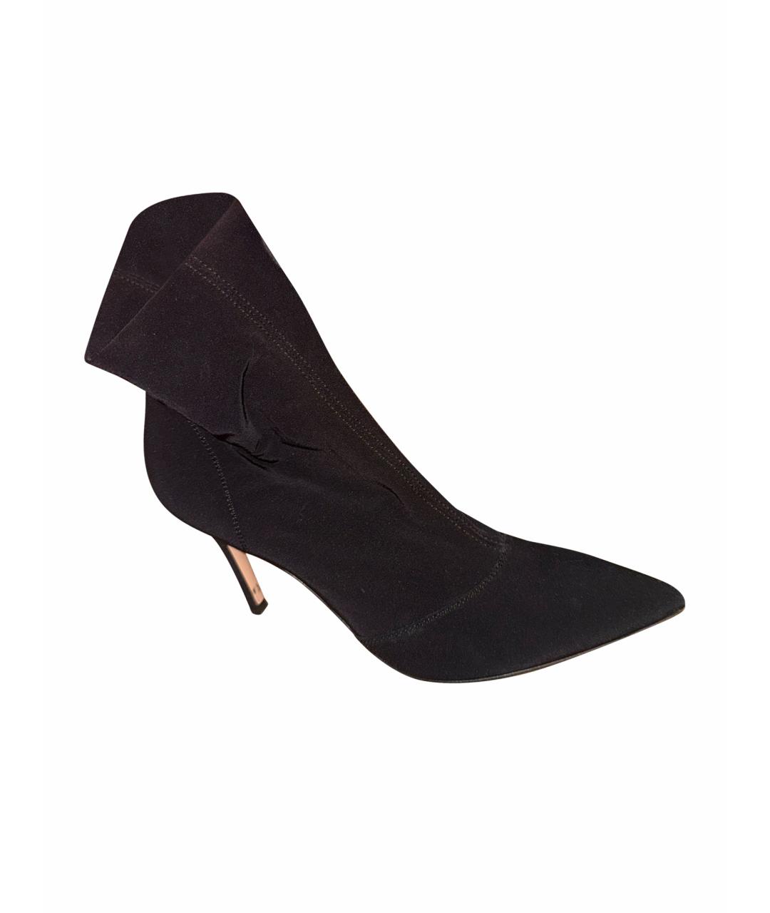 GIANVITO ROSSI Черные текстильные ботильоны, фото 1
