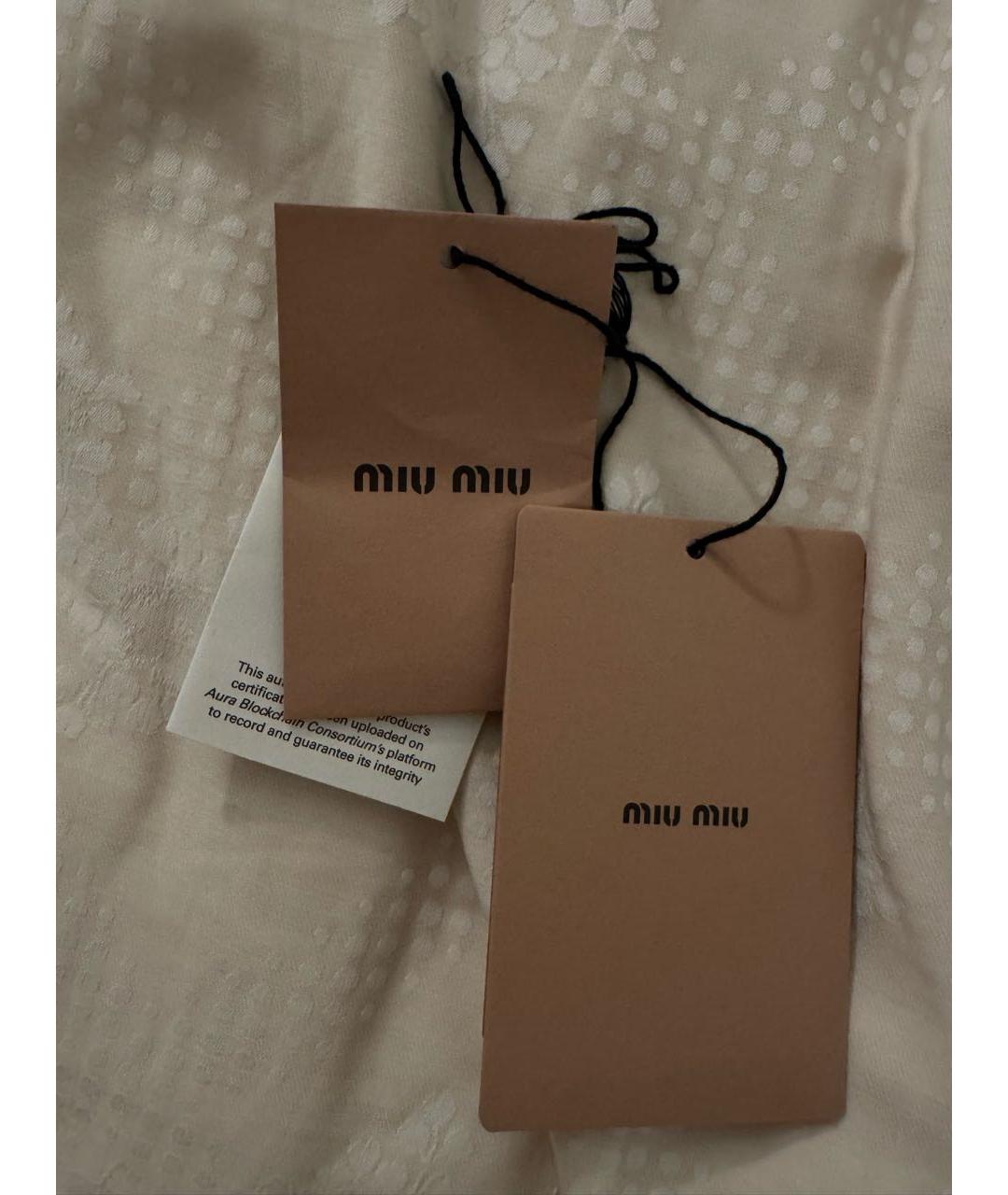 MIU MIU Бежевая хлопковая блузы, фото 8
