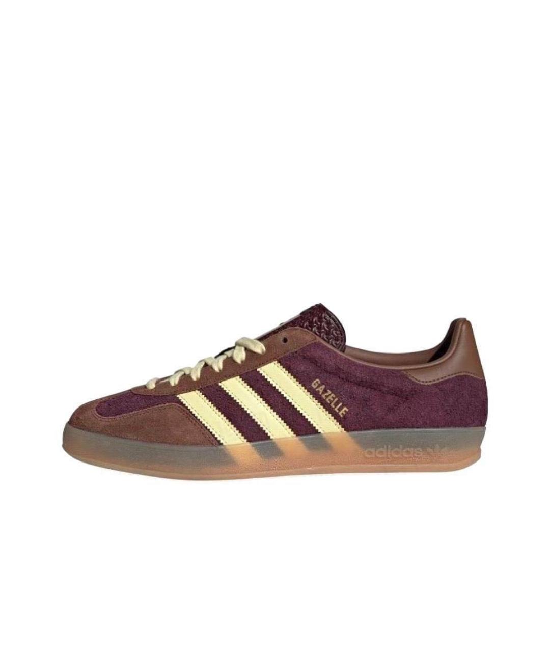 ADIDAS Бордовые замшевые кеды, фото 4