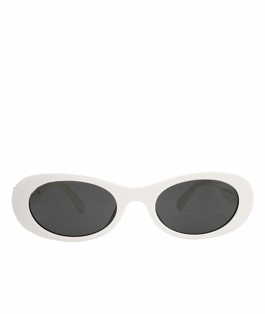 MIU MIU Белые пластиковые солнцезащитные очки, фото 1
