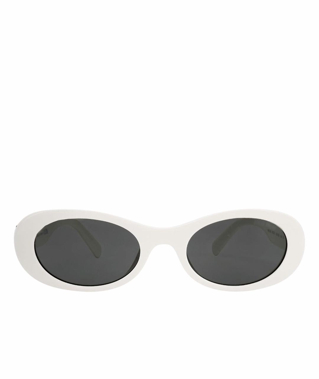 MIU MIU Белые пластиковые солнцезащитные очки, фото 5