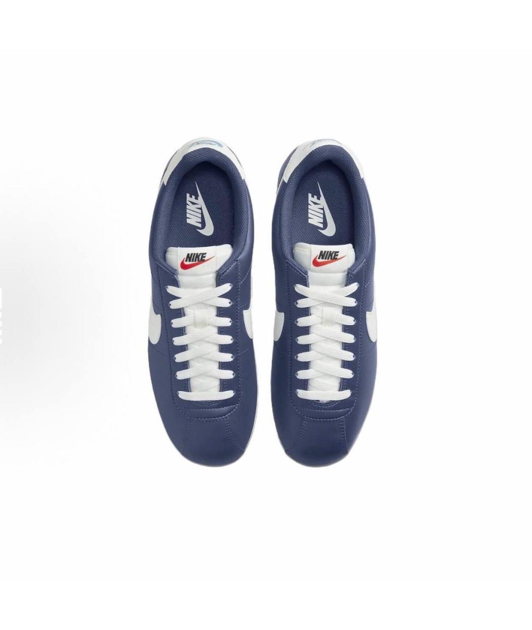 NIKE Темно-синие кожаные низкие кроссовки / кеды, фото 3