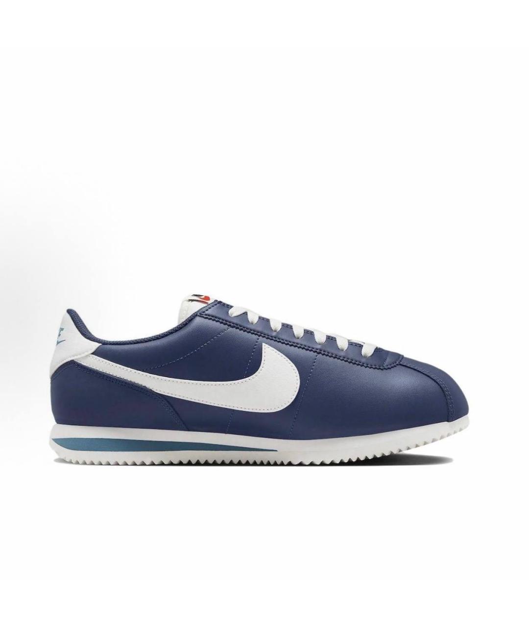 NIKE Темно-синие кожаные низкие кроссовки / кеды, фото 5