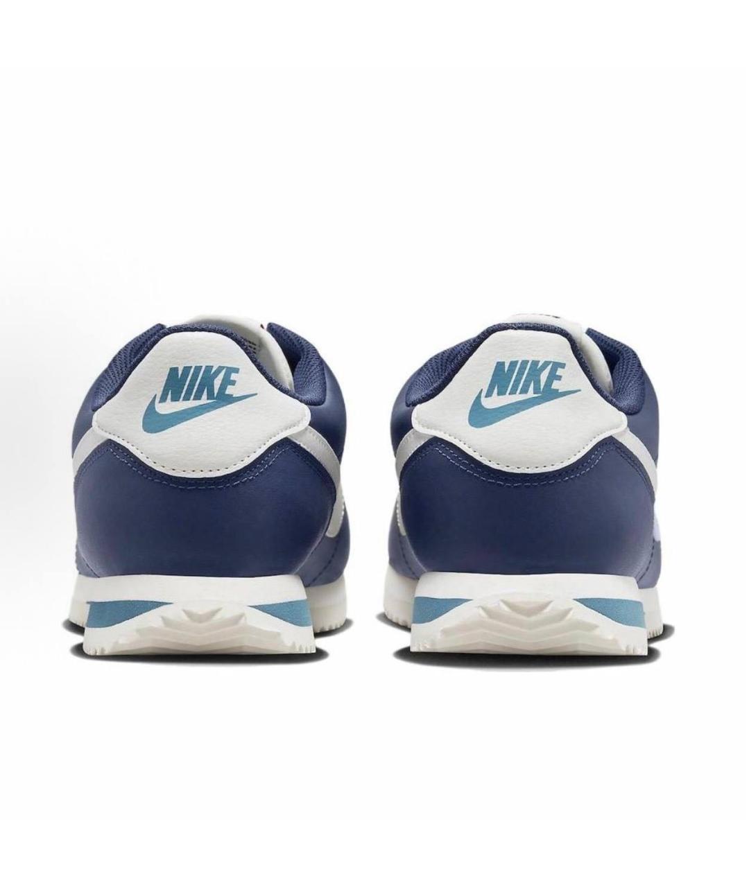 NIKE Темно-синие кожаные низкие кроссовки / кеды, фото 4