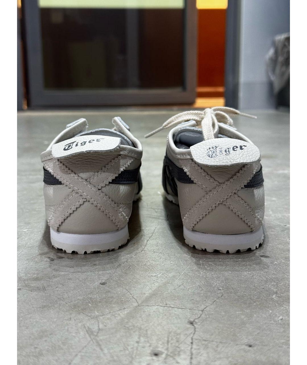 ONITSUKA TIGER Бежевые кожаные кроссовки, фото 4