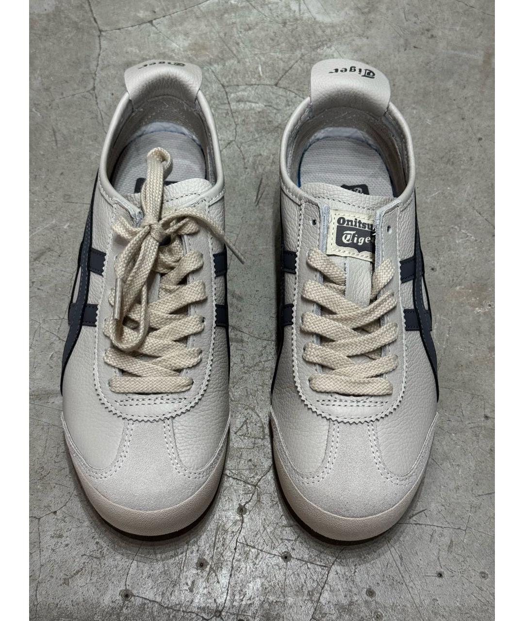 ONITSUKA TIGER Бежевые кожаные кроссовки, фото 2