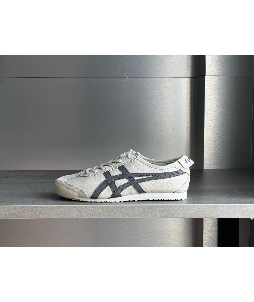 ONITSUKA TIGER Бежевые кожаные кроссовки, фото 8