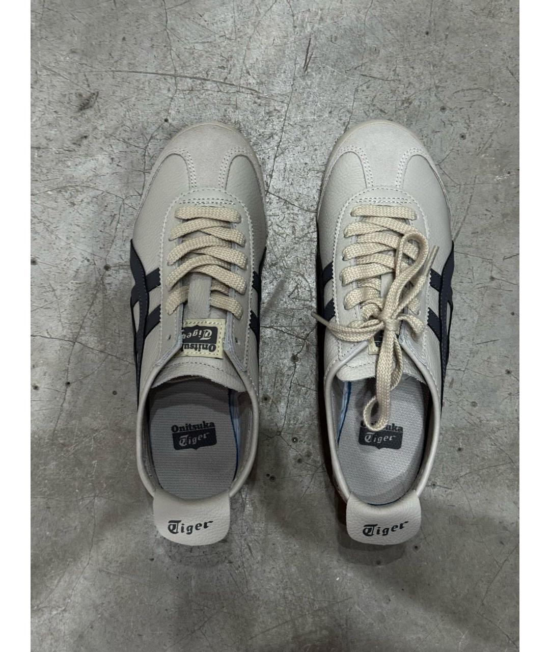 ONITSUKA TIGER Бежевые кожаные кроссовки, фото 3
