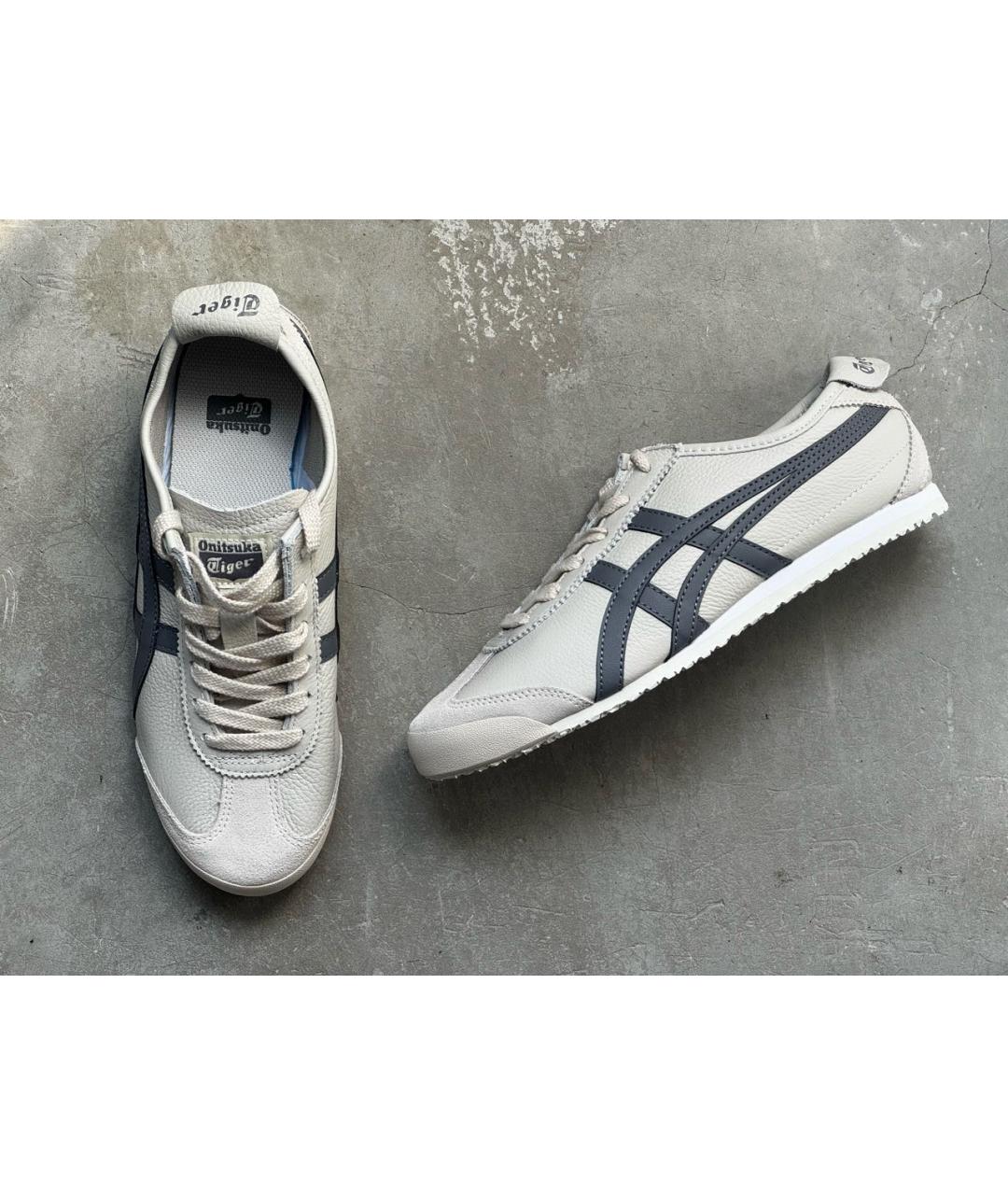 ONITSUKA TIGER Бежевые кожаные кроссовки, фото 7