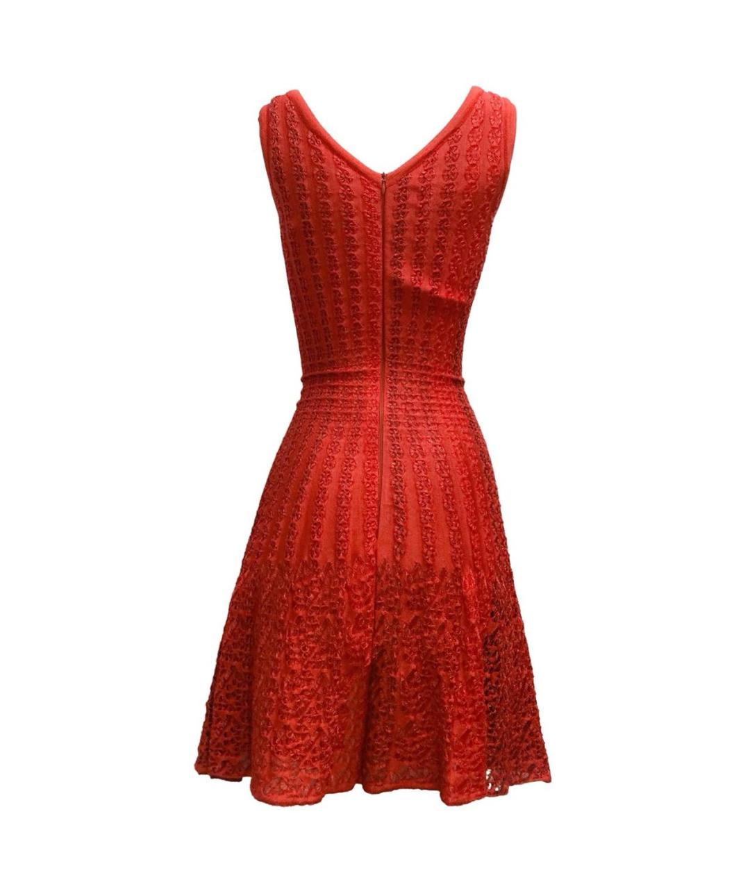 ALAIA Красное вискозное коктейльное платье, фото 3