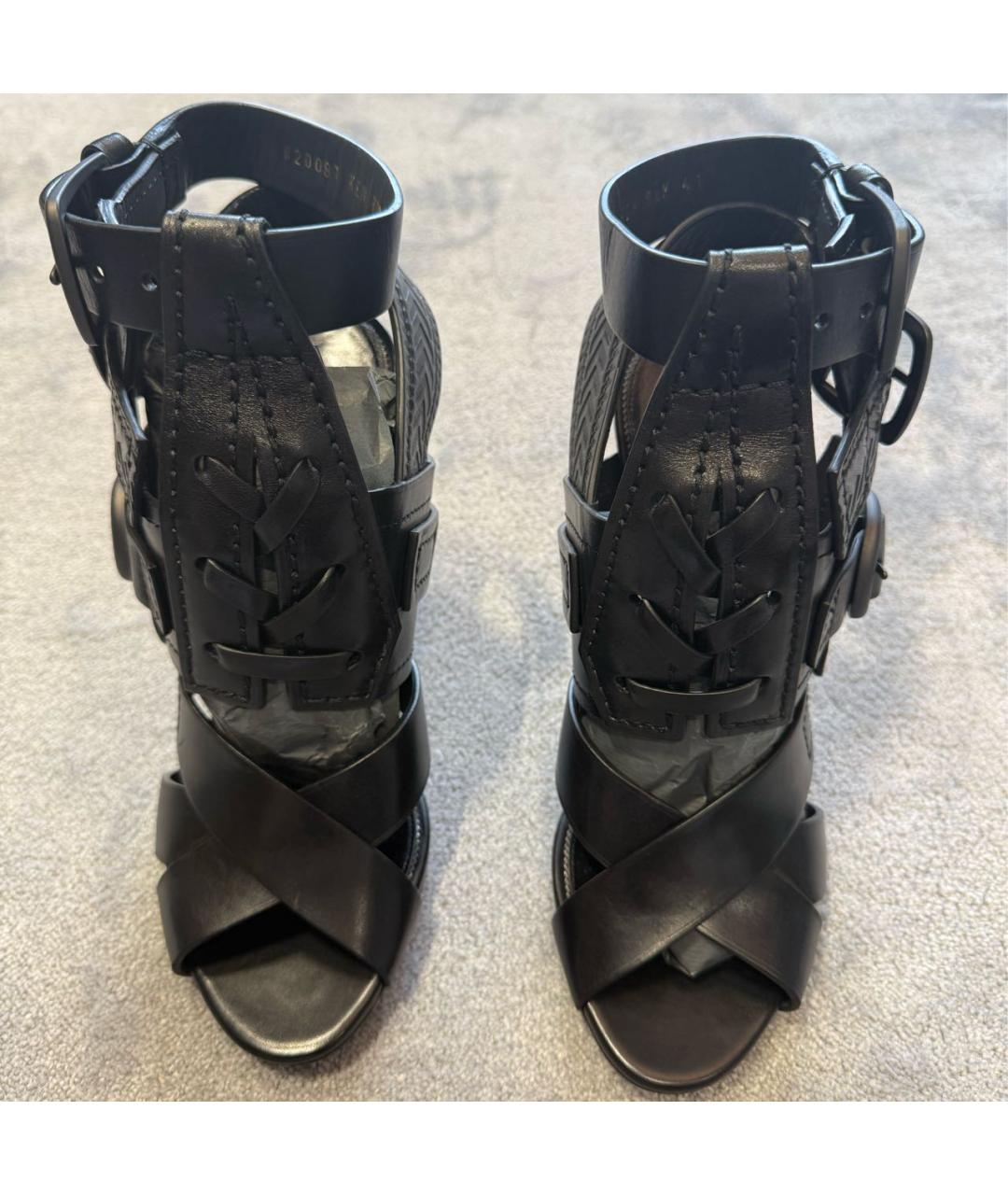 TOM FORD Черные кожаные босоножки, фото 2