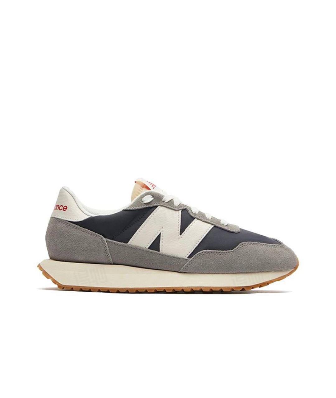 NEW BALANCE Серые замшевые высокие кроссовки / кеды, фото 1