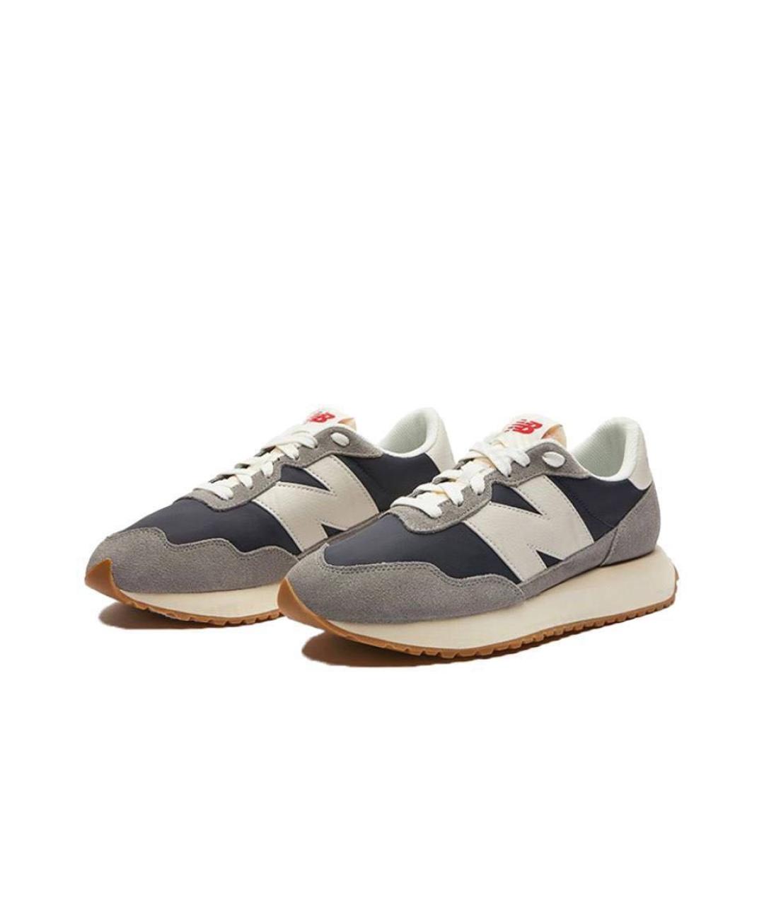 NEW BALANCE Серые замшевые высокие кроссовки / кеды, фото 2
