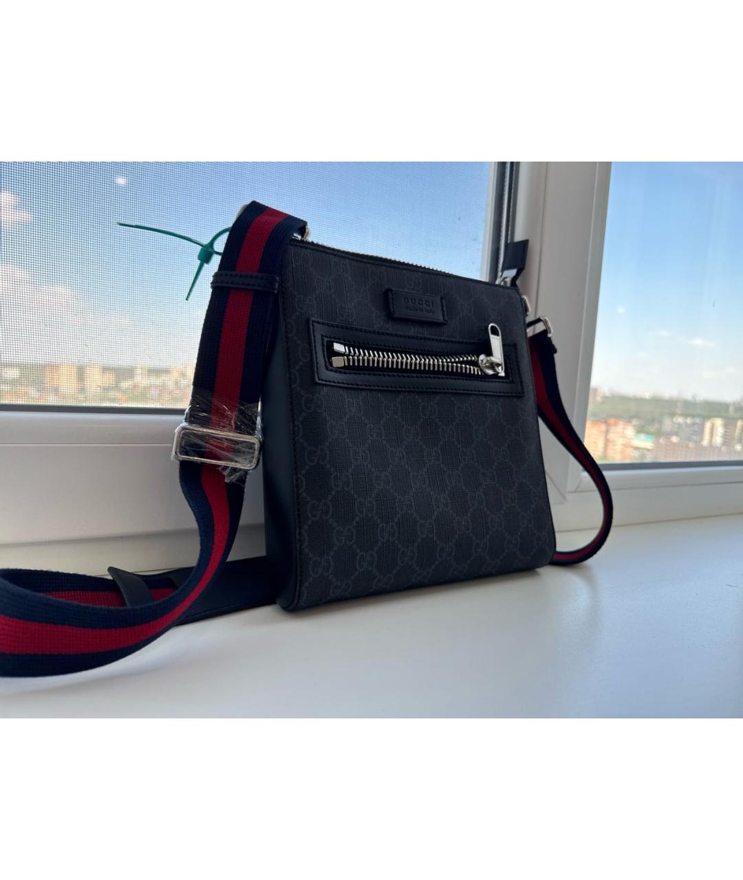GUCCI Черная кожаная сумка на плечо, фото 2
