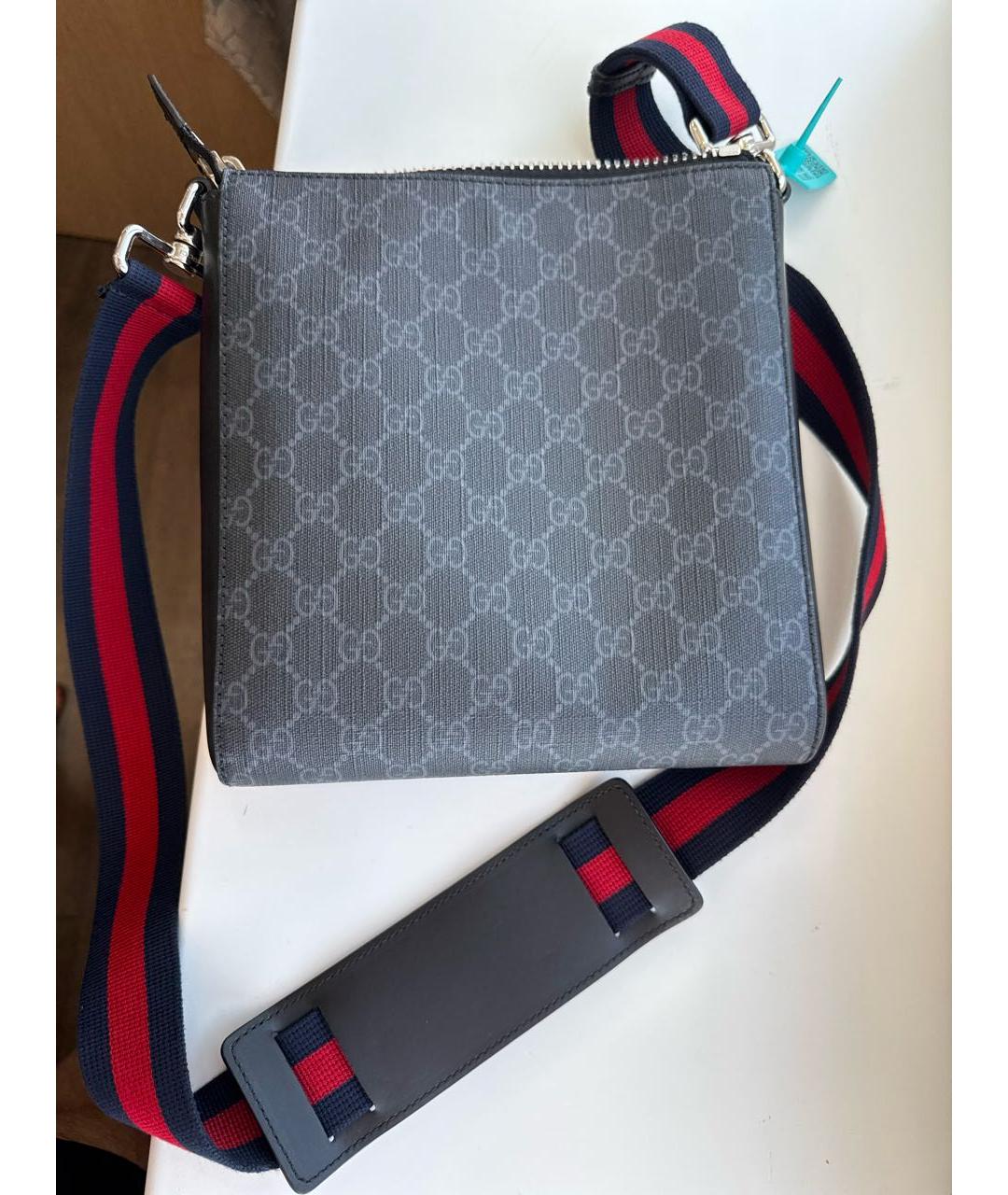 GUCCI Черная кожаная сумка на плечо, фото 9