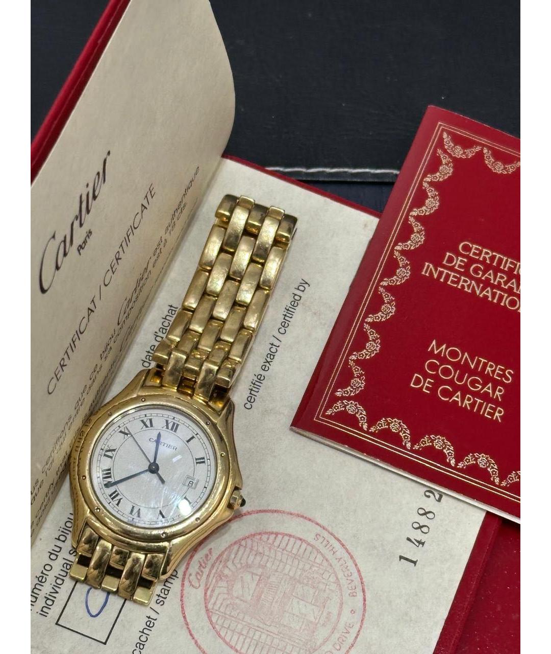 CARTIER Золотые часы из желтого золота, фото 2