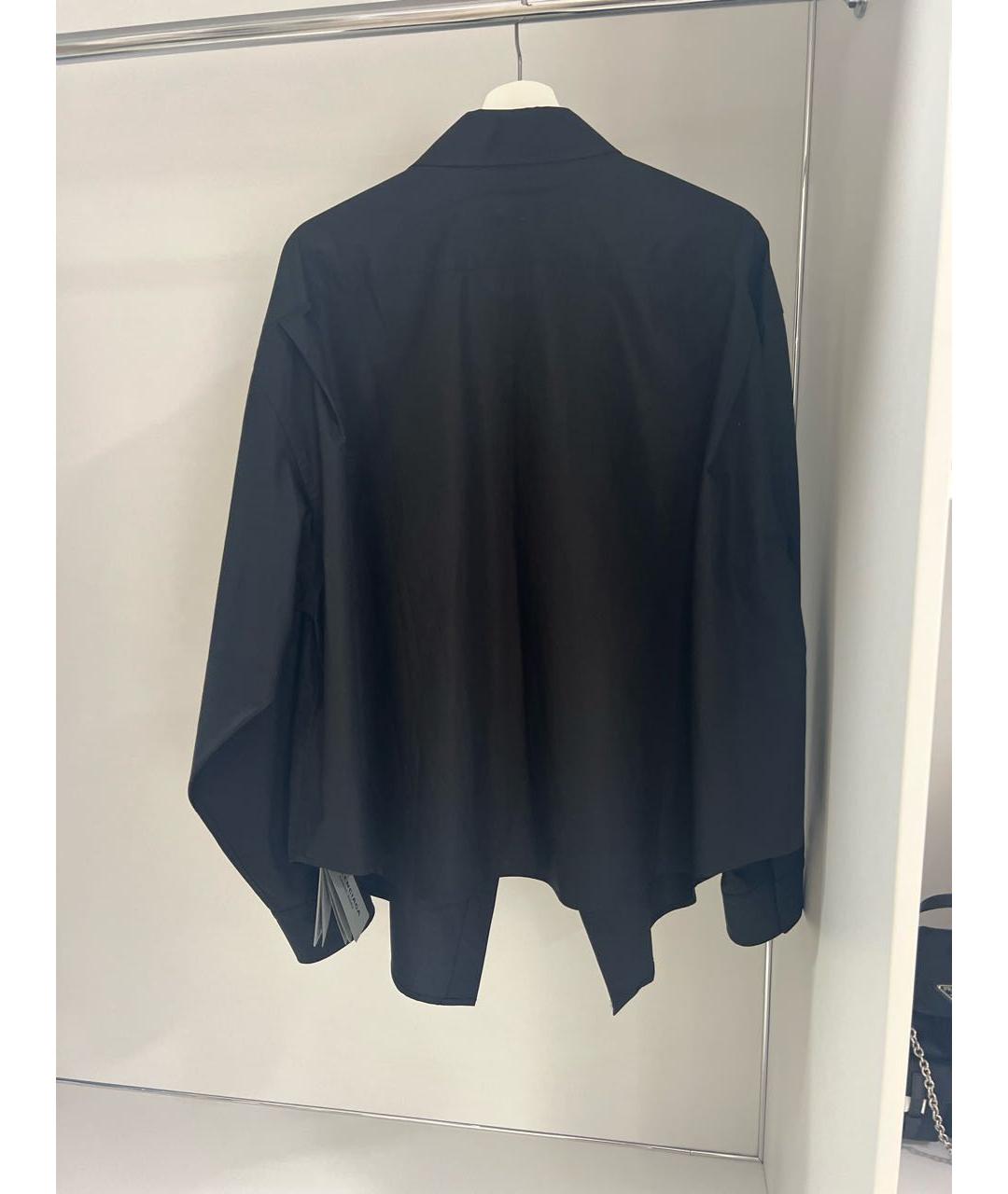 BALENCIAGA Черная хлопковая рубашка, фото 2