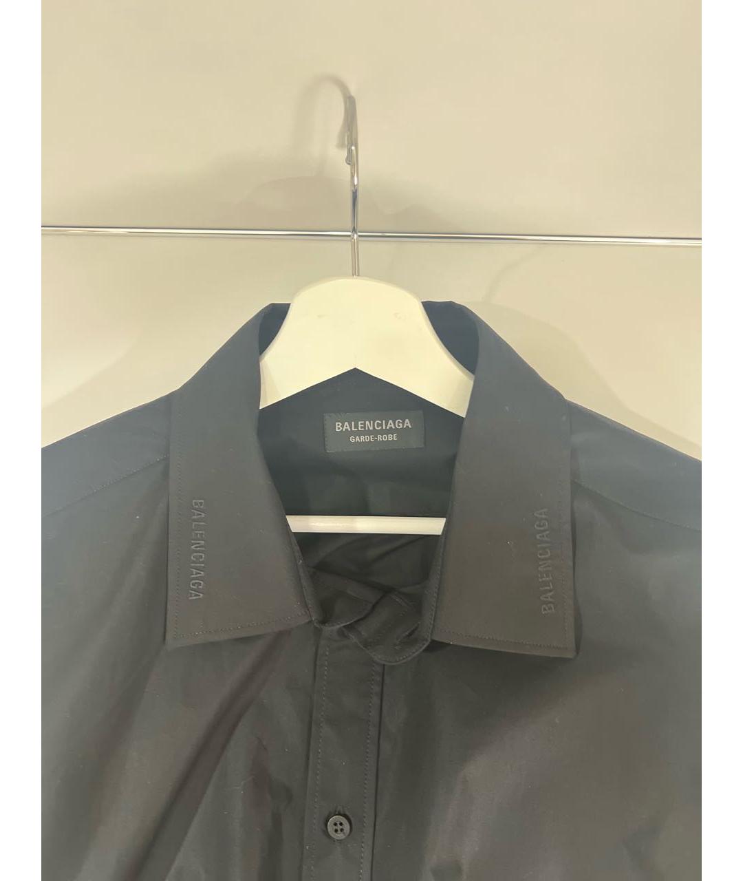 BALENCIAGA Черная хлопковая рубашка, фото 3